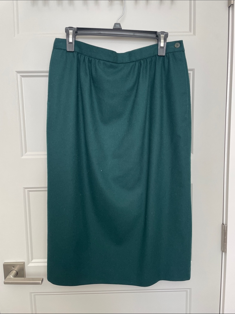 Vintage Wool Pendleton Teal Pencil Skirt